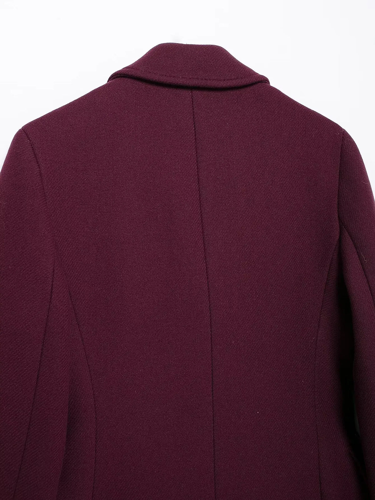 Women's Double-Breasted Wool Blend Long Coat – High Street Autumn Winter Outerwear