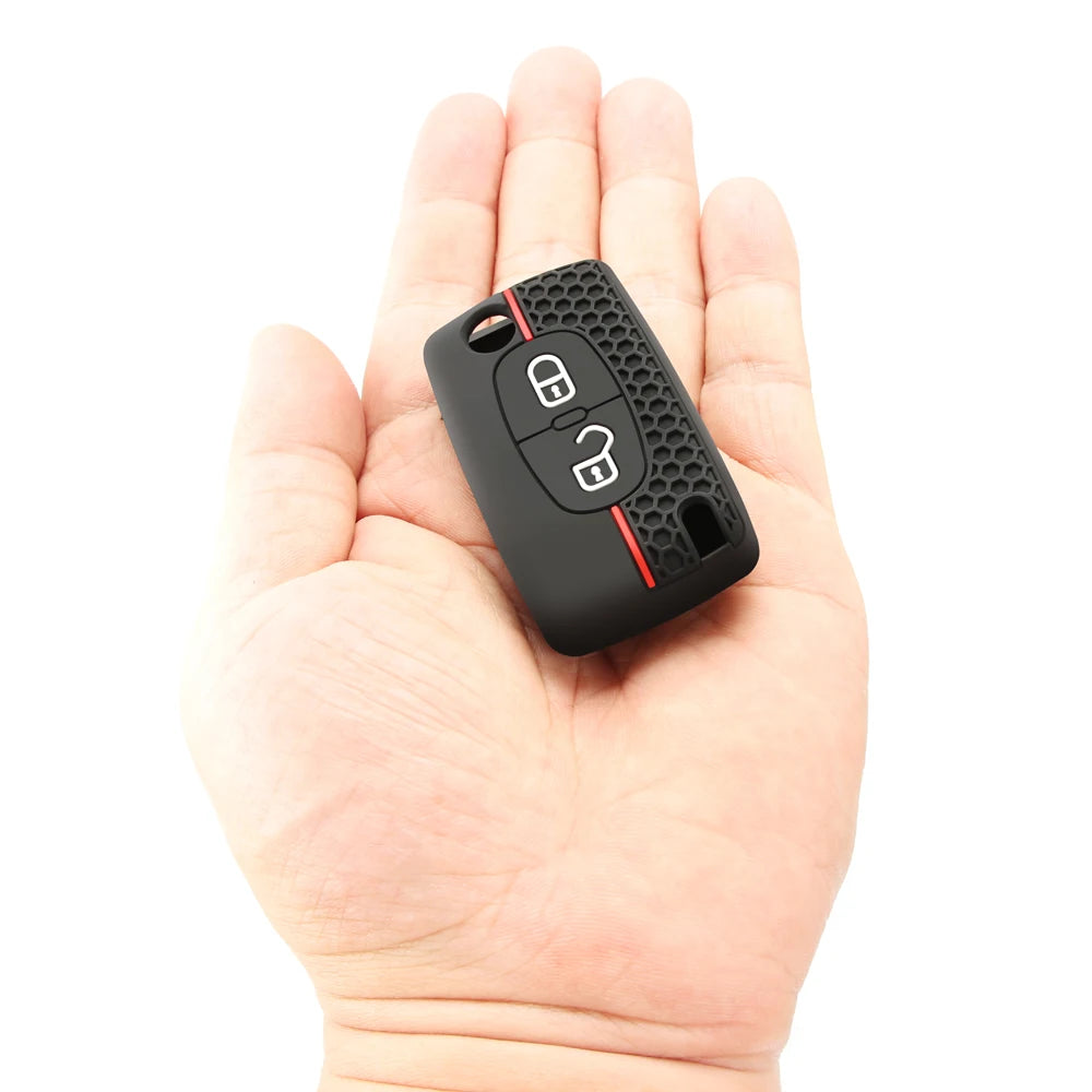 Silicone Flip Key Case Cover for Peugeot & Citroen