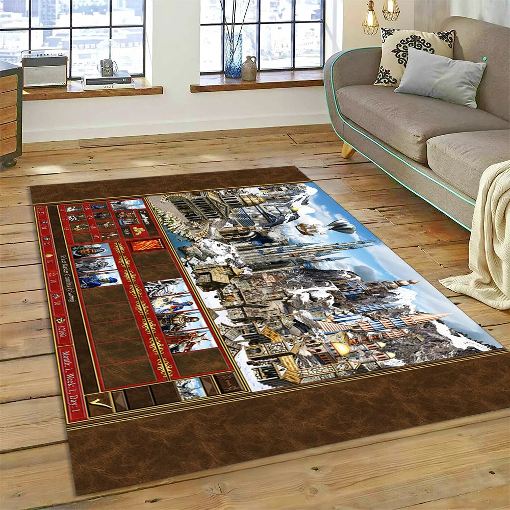 Heroes of Might & Magic Retro Gaming Rug – Non-Slip Floor Mat for Living Room, Bedroom & Sofa, 27 Designs & 9 Sizes