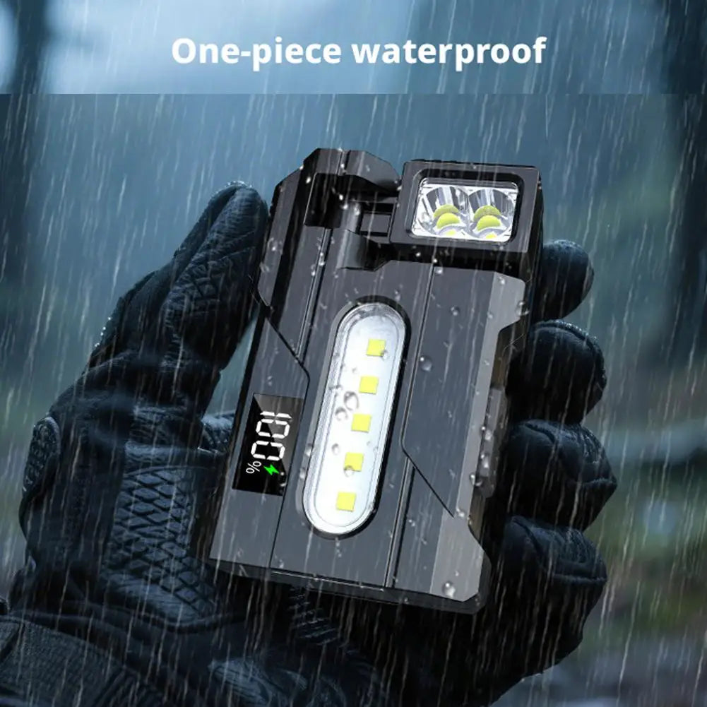 Mini COB LED Flashlight – 400 Lumen, 180° Rotating Magnetic Base, IP68, USB Rechargeable Work Light