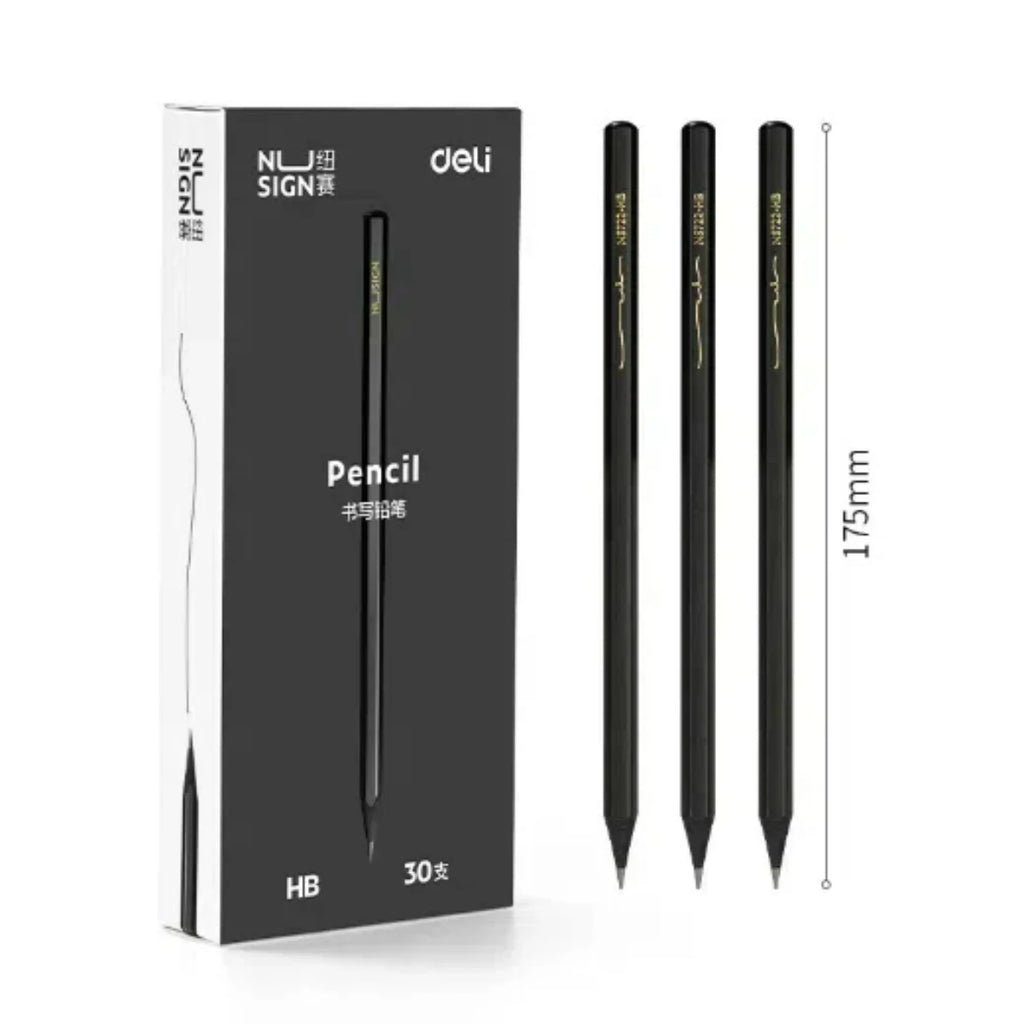 10-Pack Black Wooden Pencils, HB or 2B