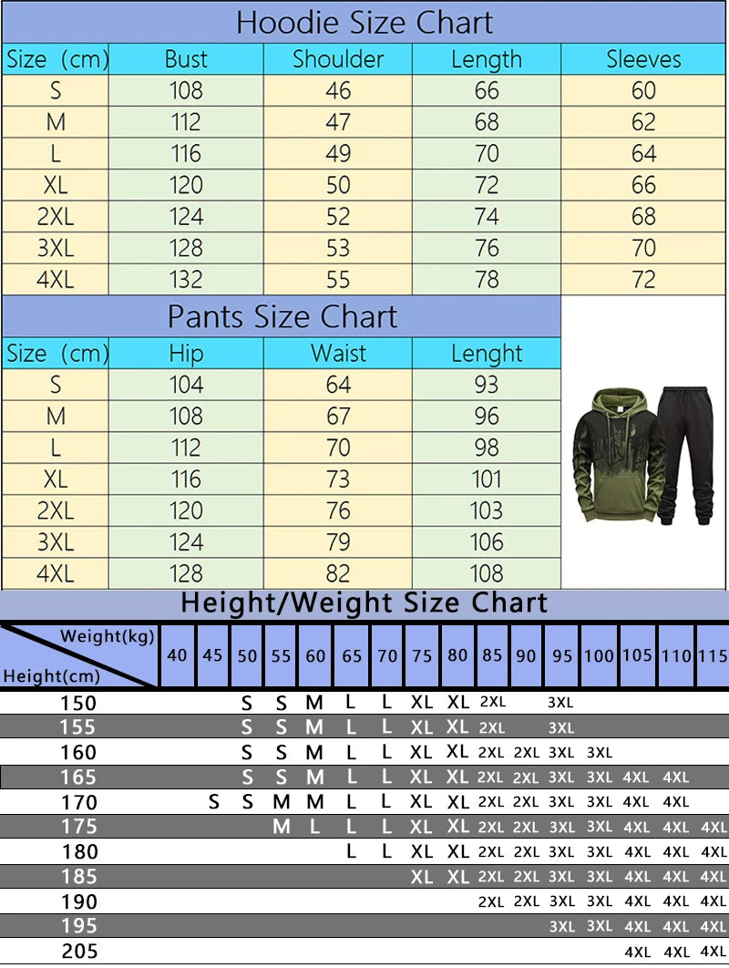 Men's Hooded Sweatshirt & Sweatpants Urban Casual Sport Jogger Set – Daily Fashion Suit