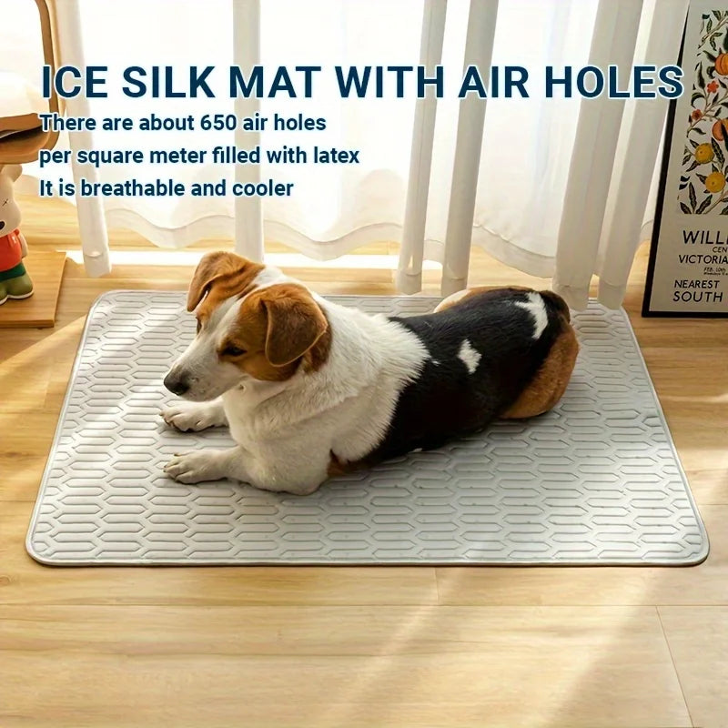 Ice-Cool Pet Cooling Mat – Sweat-Absorbent Summer Bed for Small, Medium & Large Pets, 4 Sizes