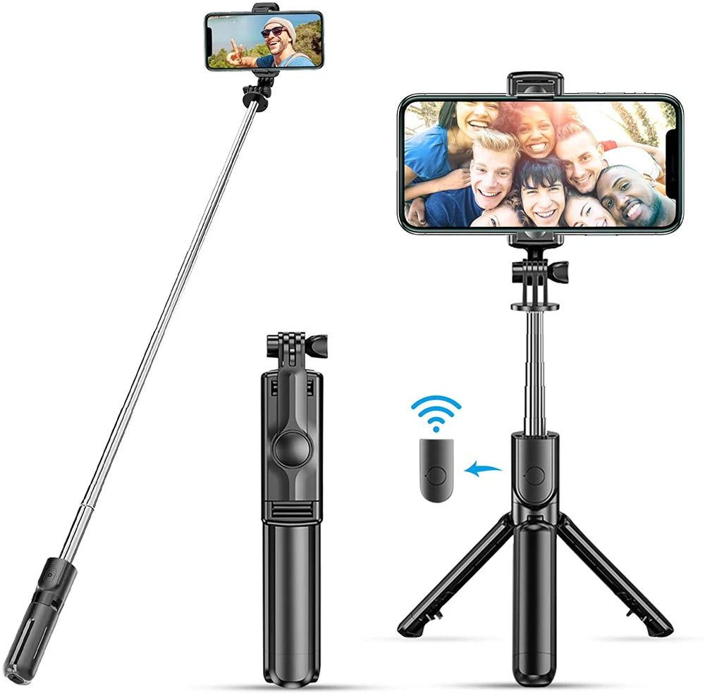 3-in-1 Bluetooth Selfie Stick Tripod with LED Fill Light & Remote Shutter