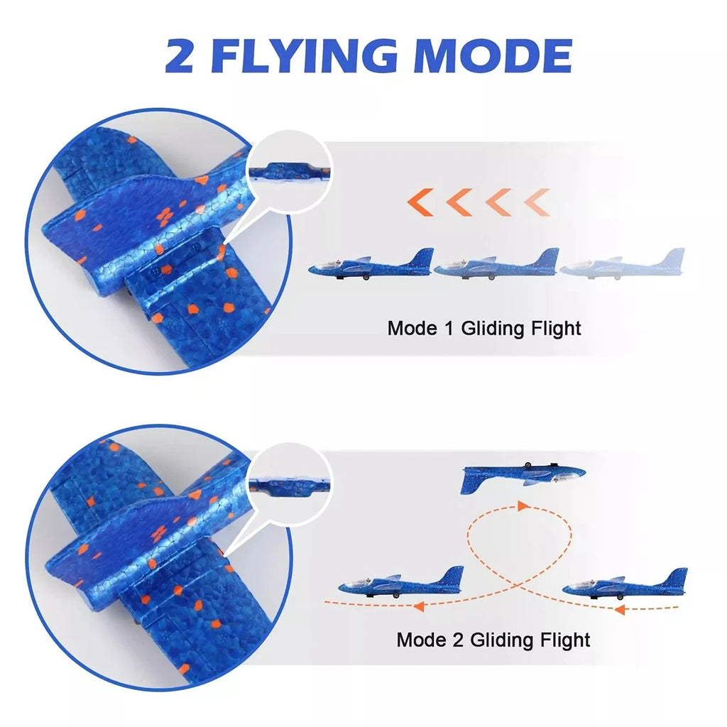 Kids Foam Aircraft Launcher — 10M Catapult Glider Plane Toy for Outdoor Play