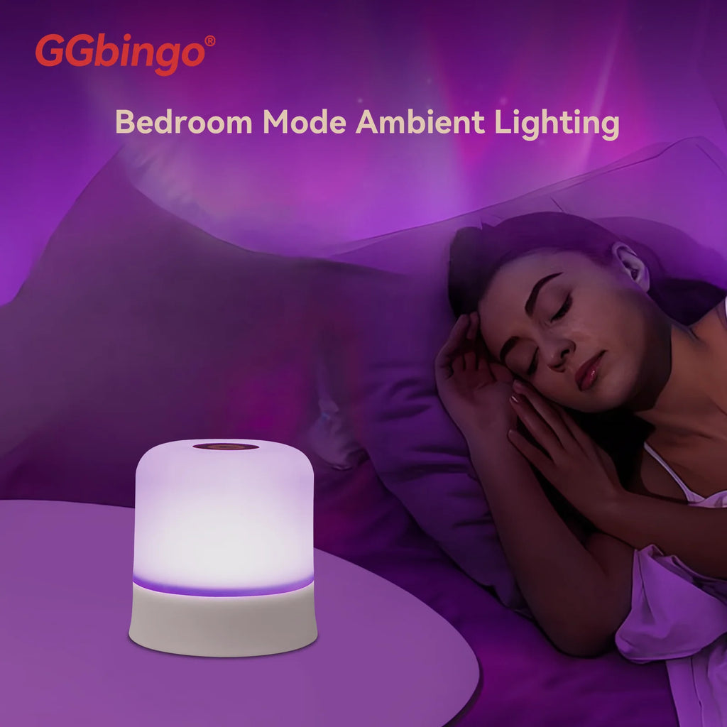 RGB Touch Night Light – Rechargeable Dimmable Table Lamp with Remote for Bedroom & Living Room