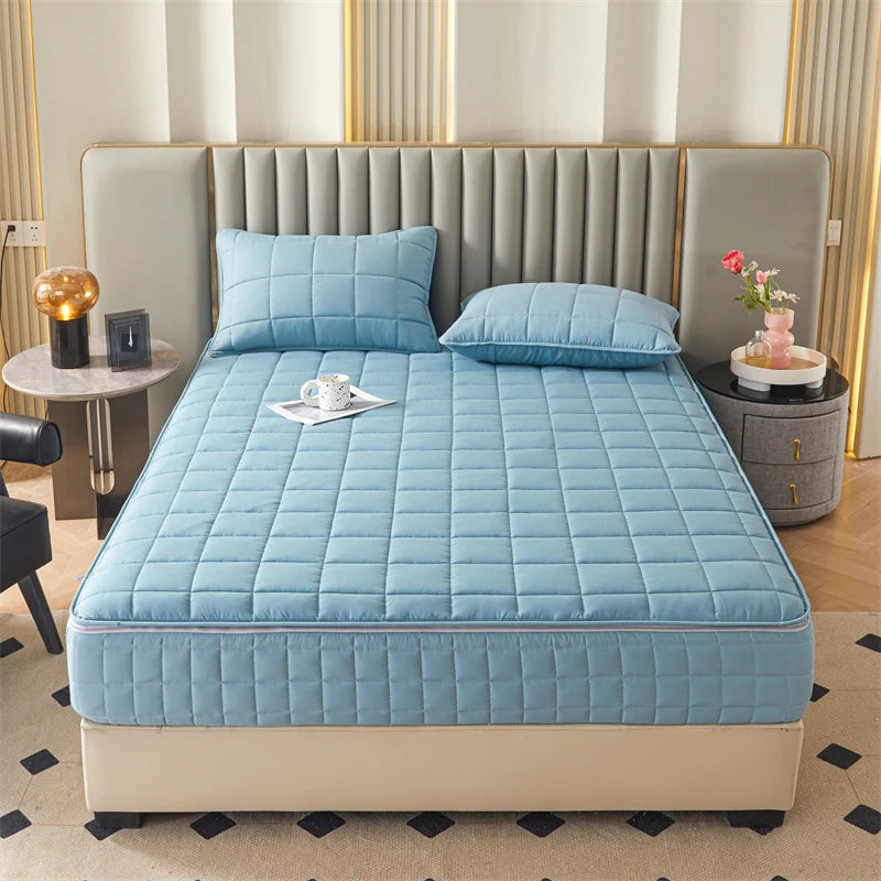 Six-Sided All-Inclusive Mattress Cover with Zipper – Thickened Quilted Protector, Custom Sizes