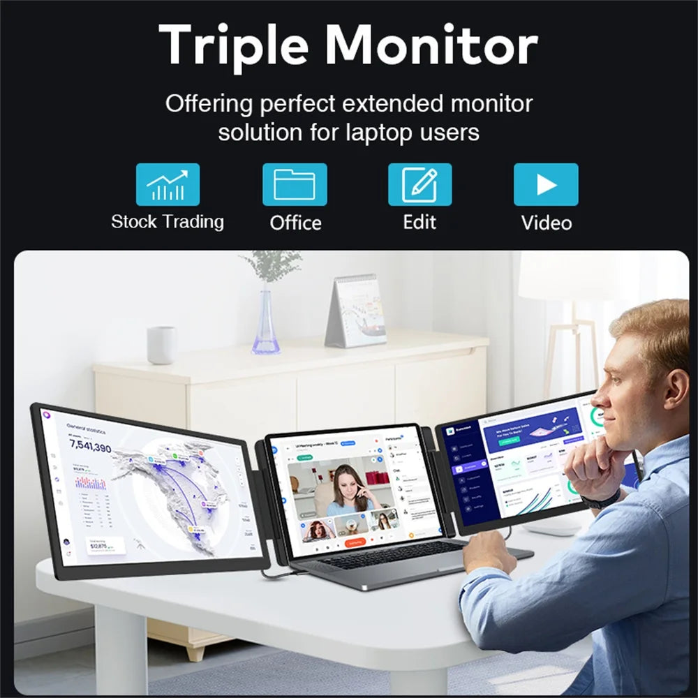 Dual Screen Laptop Extender – Portable IPS Displays