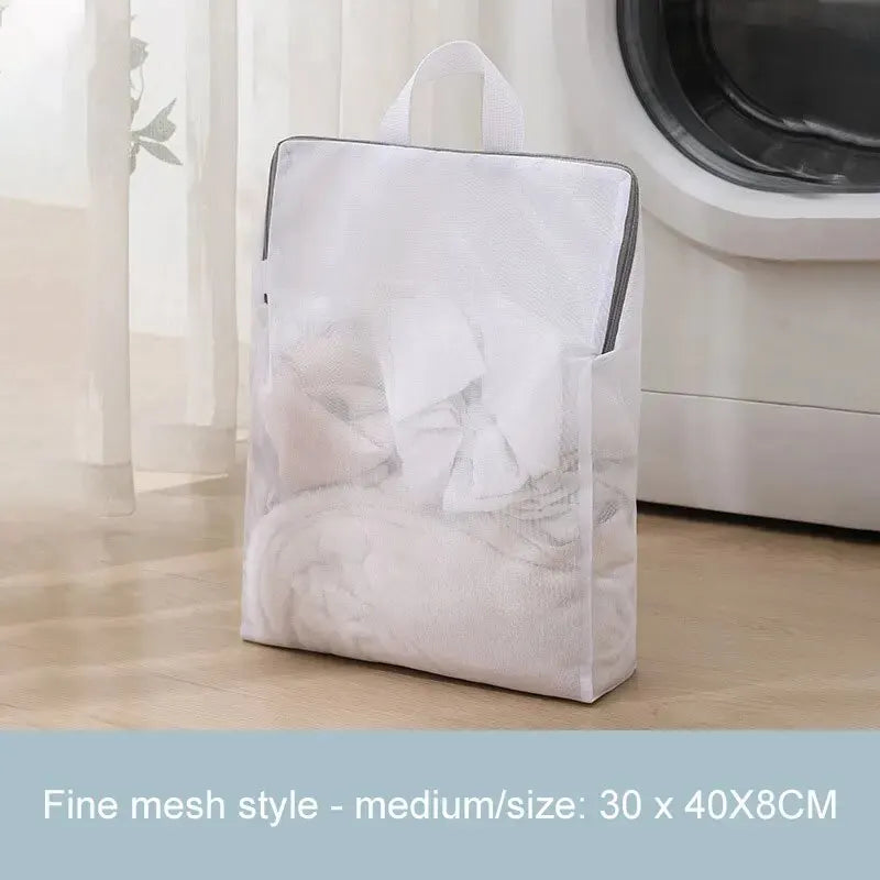 3D Drawstring Mesh Laundry Bag – Anti-Deformation Washing Machine Filter Bag (S/M/XL)