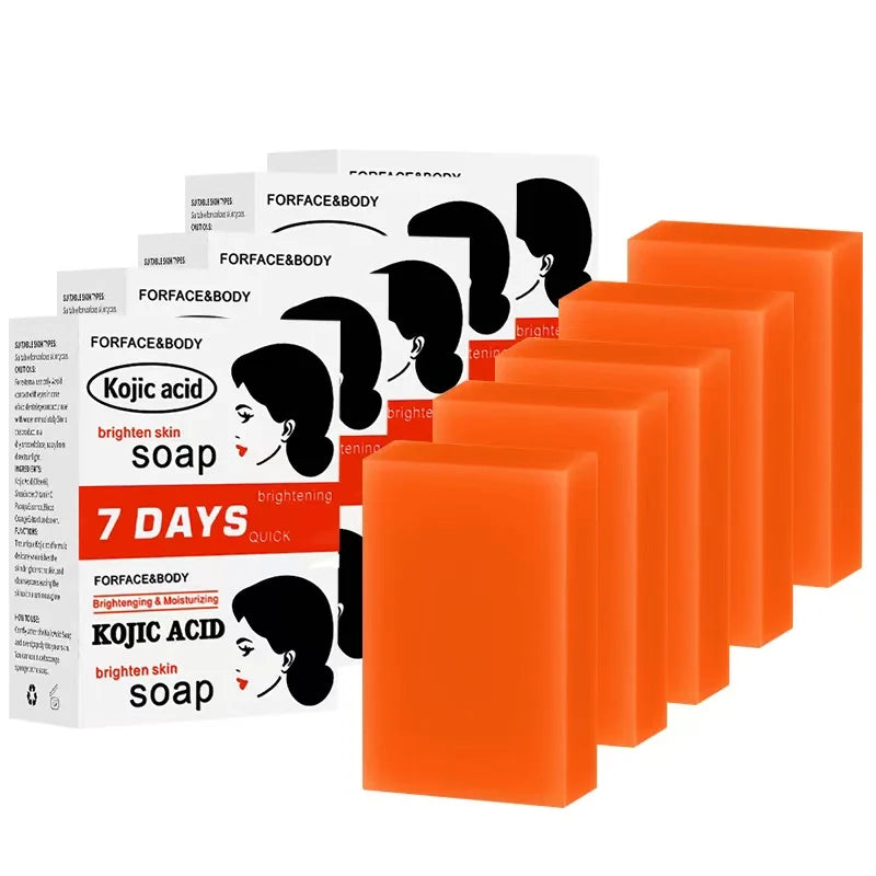 Turmeric & Kojic Acid Handmade Soap Bars – 5-Pack, 100g Each | Moisturizing & Exfoliating