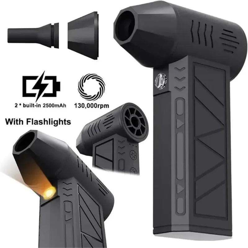 Turbo Jet Fan Blower 130,000 RPM — Brushless Motor Portable Air Duster & Dust Cleaner Tool