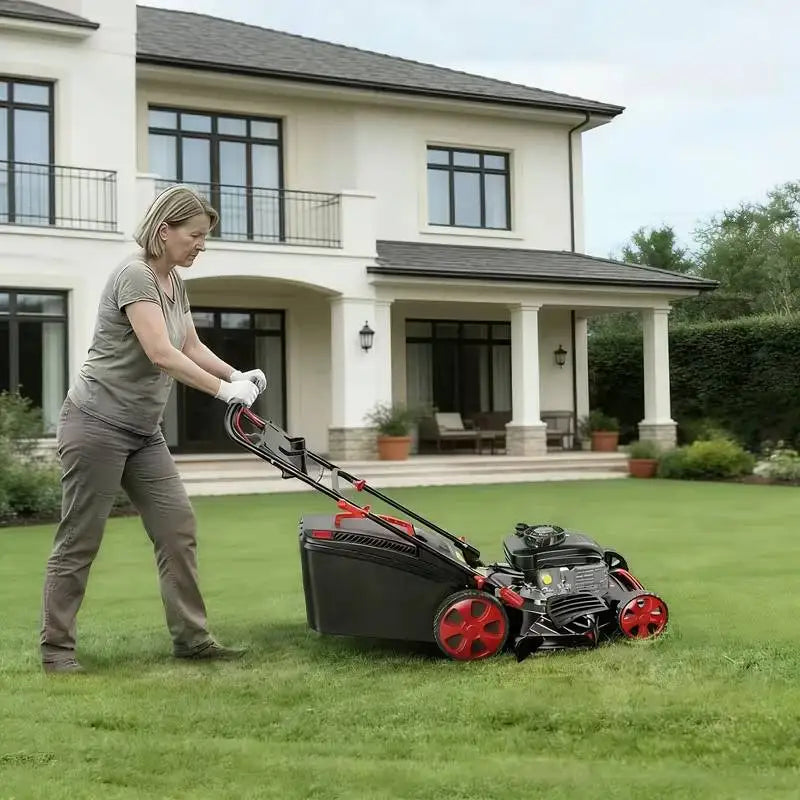 201cc 21-Inch Gas Lawn Mower | 3-in-1 Bagging, Side Discharge & Mulching, 7-Position Height, Hand Push or Self-Propelled