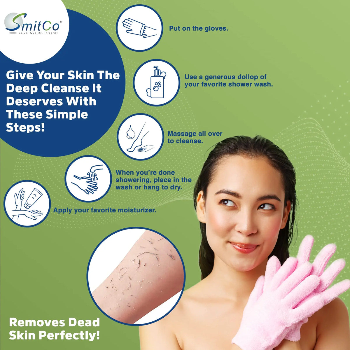 Colorful Exfoliating Gloves 1-10 Pack – Double-Sided Bath Gloves for Spa, Massage & Body Scrubs