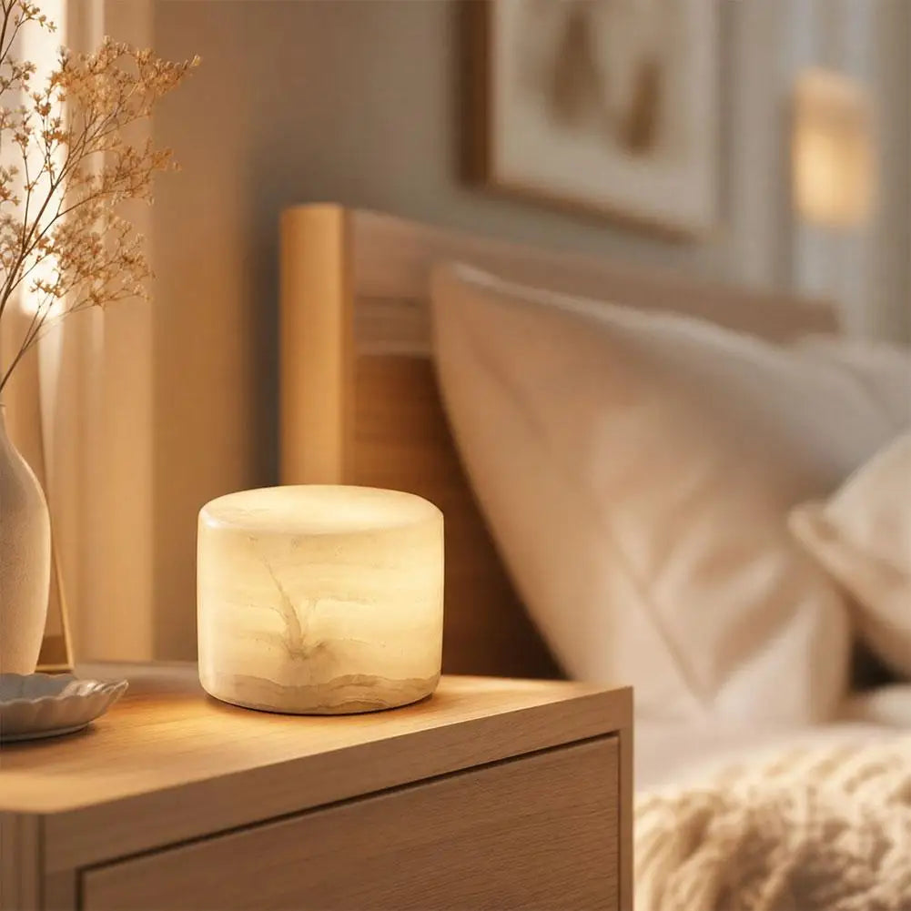 Stone Night Light – Rechargeable Touch-Control Lamp