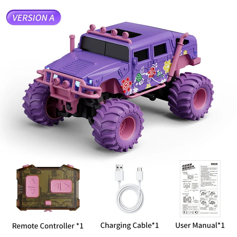 Mini Remote Control Truck – 1:64 Alloy 4WD Off-Road RC Car
