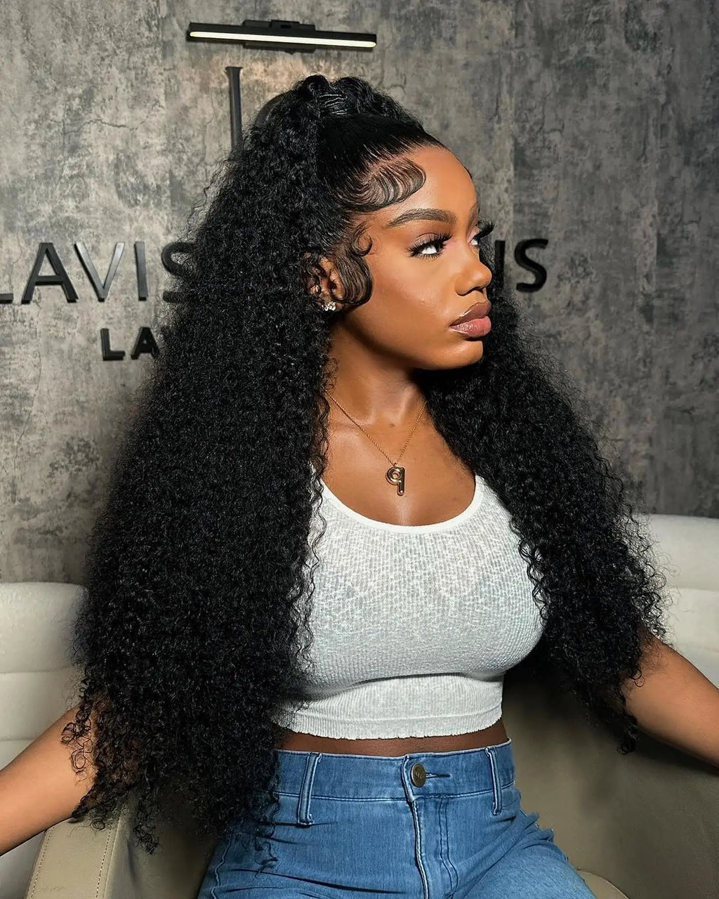 40–50 Inch Water Wave Curly Lace Front Wig | 300% Density 13x4 13x6 7x5 HD Glueless Brazilian Human Hair for Women