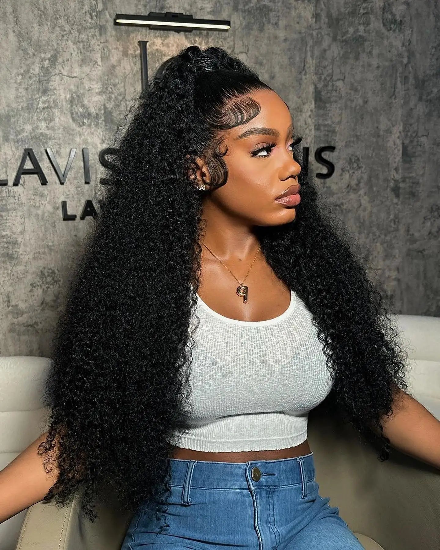 40–50 Inch Water Wave Curly Lace Front Wig | 300% Density 13x4 13x6 7x5 HD Glueless Brazilian Human Hair for Women