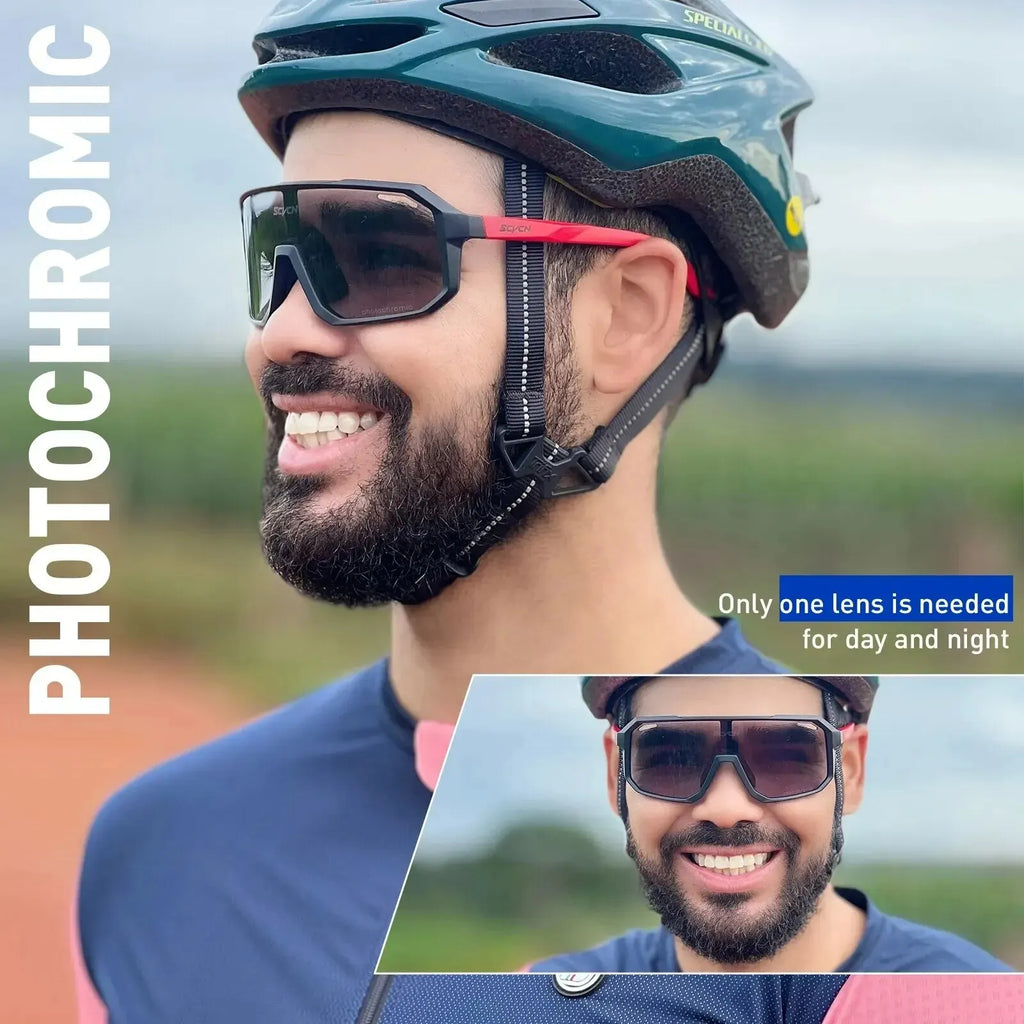 Photochromic Cycling Sunglasses | Men Women Mountain Bike Road Outdoor Sports Hiking Goggles