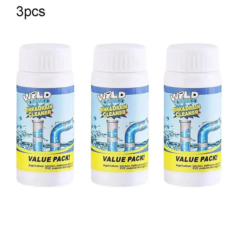 No More Blocked Drains — Powerful Pipe Unclogging Agent & Sewer Powder | Removes Odors & Blockages, 1/2/3/6 Pack Options