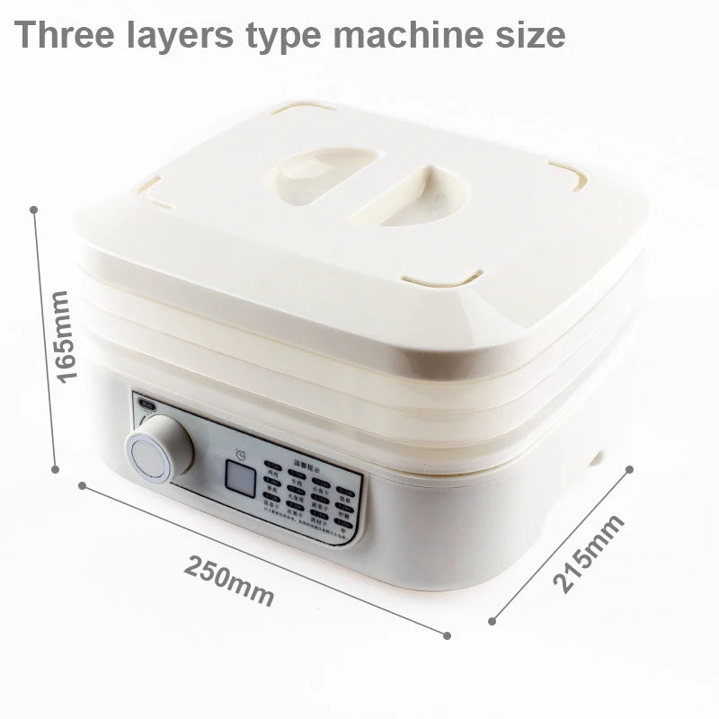 Mini Food Dehydrator – 5 Trays, 110V, Dried Fruit, Vegetables, Herbs, Pet Meat & Snacks Air Dryer