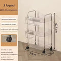 Acrylic Rolling Storage Cart — 2/3/4 Tier Organizer Trolley for Kitchen, Bathroom & Office