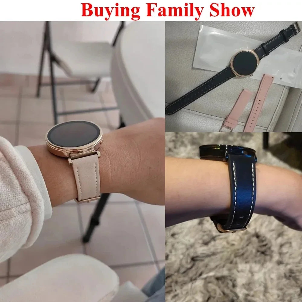 Leather & Silicone Watch Band for Huawei Watch GT 4/5 41mm & GT 5 Pro 42mm | 18mm Quick Release Strap