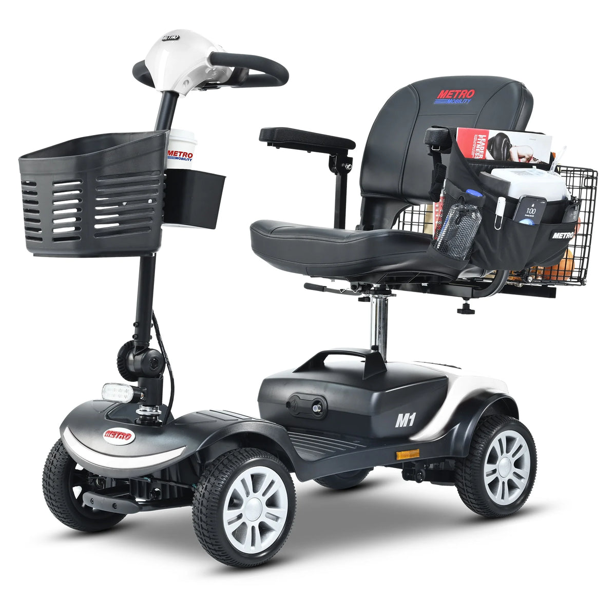 4-Wheel Mobility Scooter for Seniors, Foldable Travel Design
