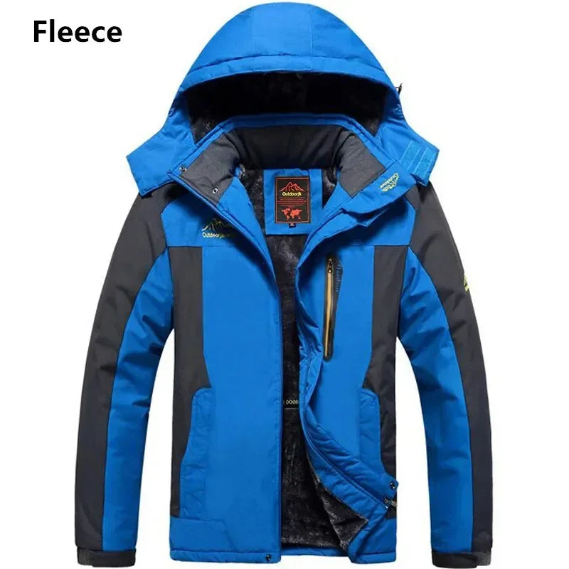 Men's Thick Waterproof Hooded Parka – Plus Size Military Fleece Jacket up to 9XL