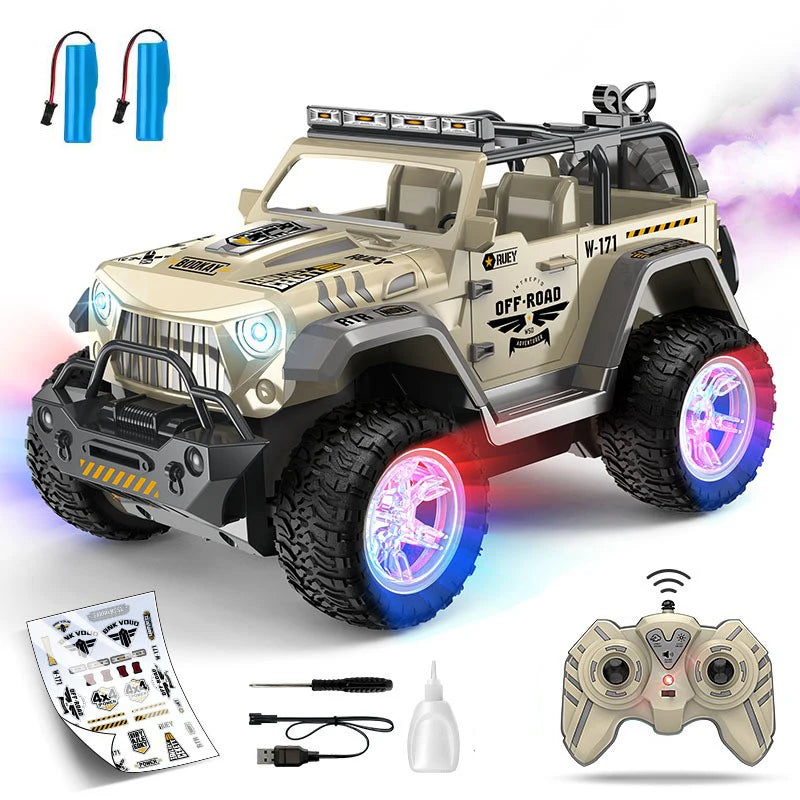 1:16 New Spray Remote Control Car  2.4G DIY stickers music light spray off-road toy car for Girls Toy Car