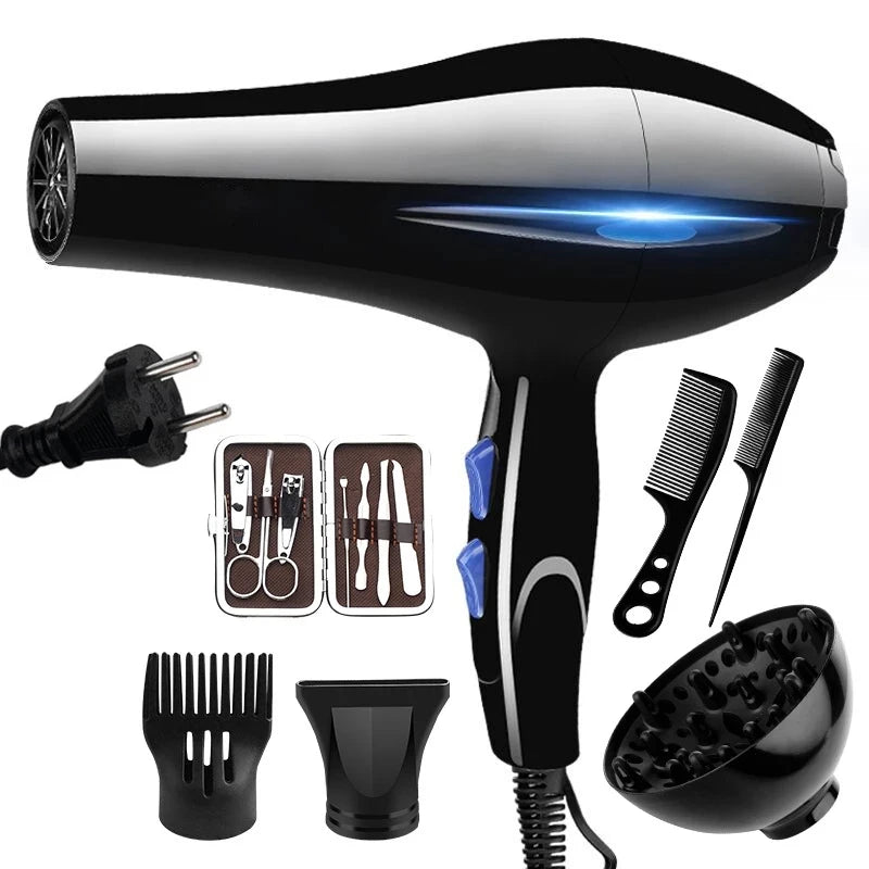 Professional Ionic Hair Dryer 1199W – 3 Heat Settings, Cool Shot, Air Collecting Nozzle