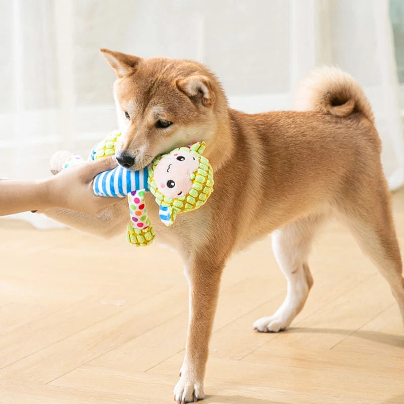 Cute Animal Squeaky Plush Chew Toy for Dogs & Cats