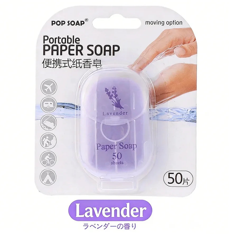 Quick-Dissolving Soap Paper Sheets – Portable Plant Extract Hand Soap for Home & Outdoor