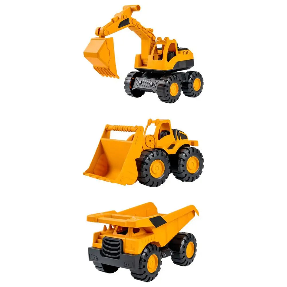 Inertial Beach Construction Truck Toy – Digger, Bulldozer & Tipper for Kids