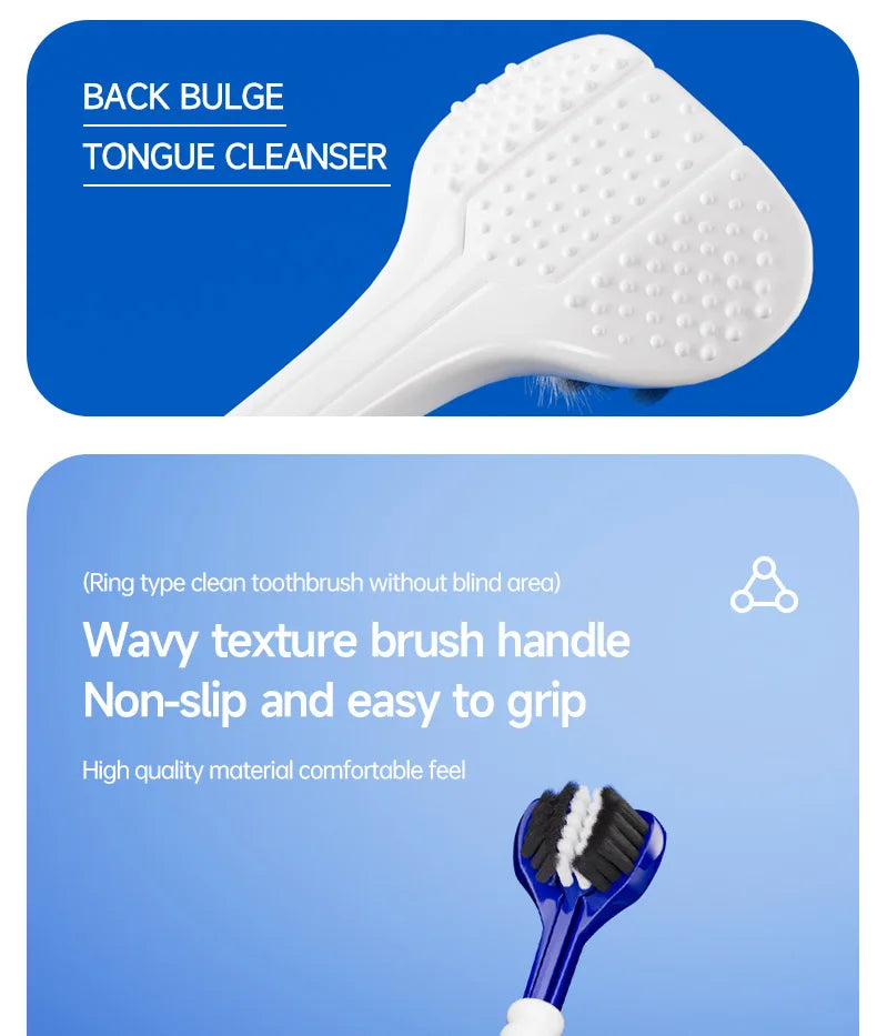 Clean Every Surface at Once — 3D U-Shaped Three-Sided Soft Toothbrush | 6pcs, 0.15mm Soft Bristles, Comprehensive Oral Cleaning for Adults