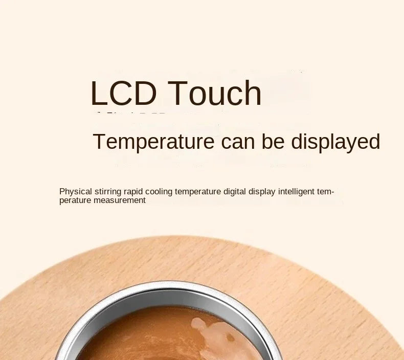 380ml Self-Stirring Electric Coffee Mug – IPX67 Waterproof, LCD Temp Display & USB-C Rechargeable Auto Mixing Cup