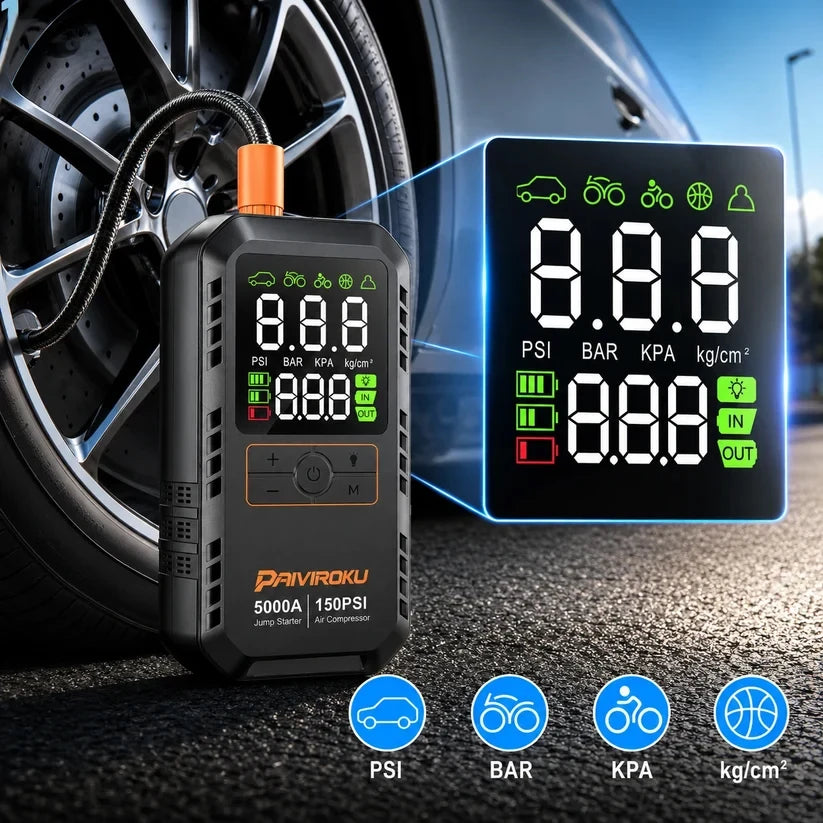 PAIVIROKU Car Jump Starter with Air Compressor