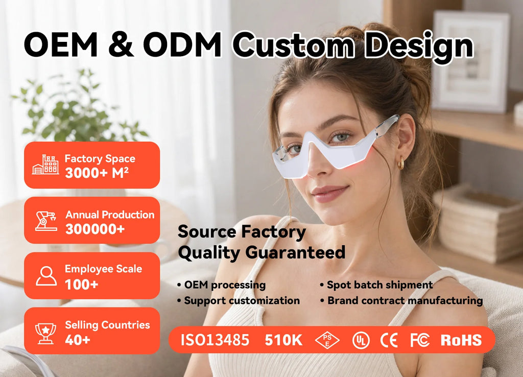 3D EMS Eye Massager with 620nm Red Light – Microcurrent Eye Care & Skin Beauty Device by SUYZEKO