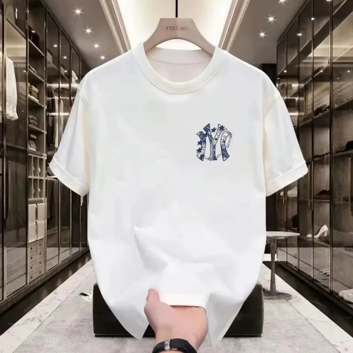 Men's Trendy Street Print T-Shirt — Loose Fit Cotton Short Sleeve Streetwear Tee
