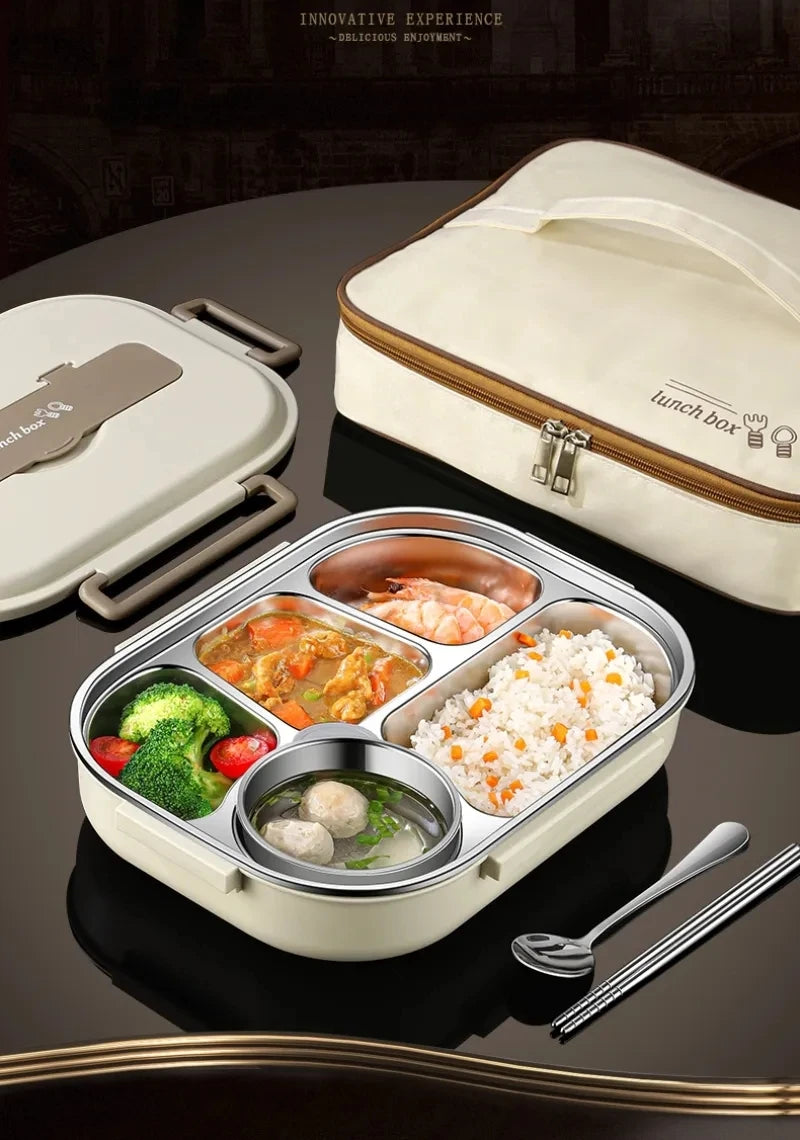 304 Stainless Steel Compartment Lunch Box – 1L to 2L