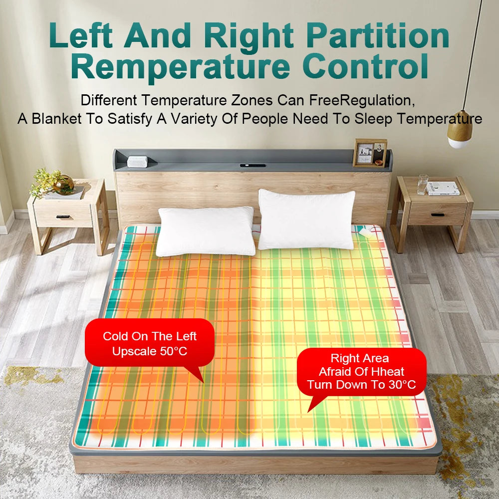 220V Electric Blanket – Thickened Thermostat Heating Blanket, Winter Body Warmer, Multiple Sizes