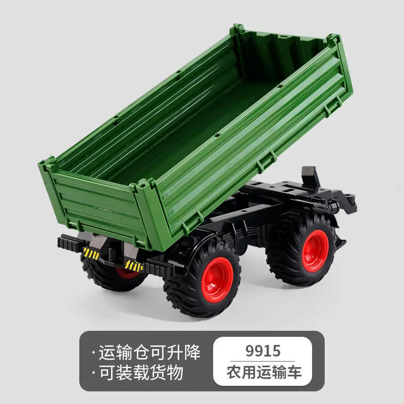 Farm Tractor Toy with Trailer & Accessories – Simulation Farmer Vehicle Set for Kids