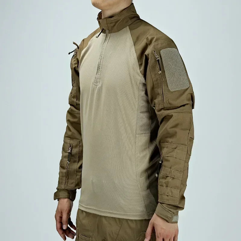 Men's Tactical Camo Combat 2-Piece Set – Waterproof Quick-Dry Hunting Training Suit