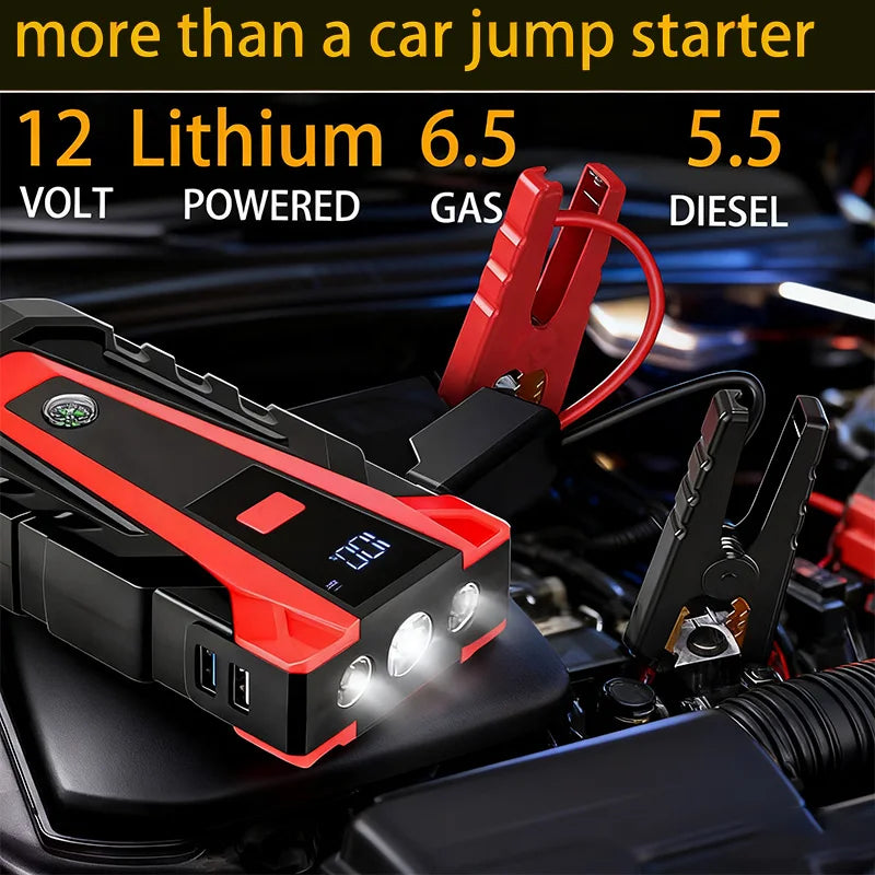 12V Portable Jump Starter – USB Power & Multi-Mode LED
