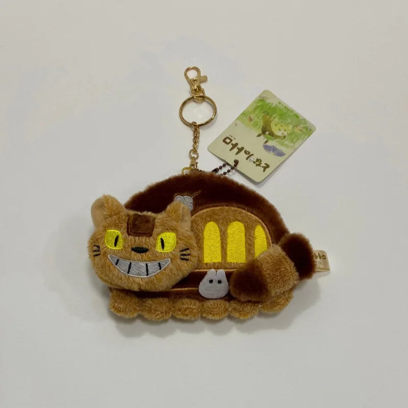Anime Cat Bus Plush Coin Purse – Cartoon Shoulder Bag, Card Holder & Pendant Doll Gift