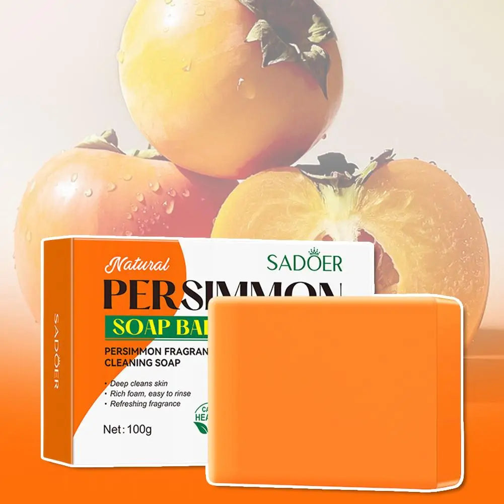 Persimmon Soap Bar 100g – Deep Cleansing, Oil Control & Odor Eliminating Skin Care