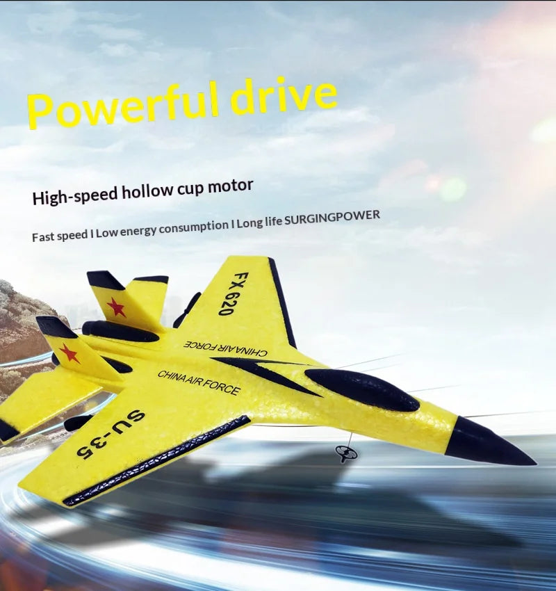 SU35 Scale 2.4G RC Fighter Glider Airplane – EPP Foam Hobby Plane for Kids & Beginners