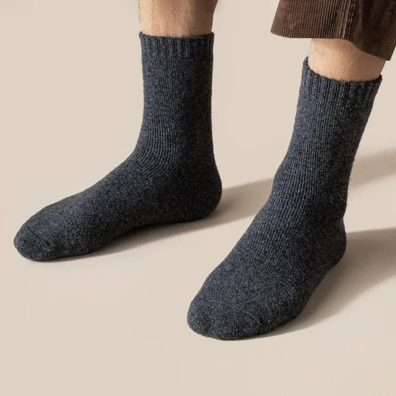 Men's Thick Wool-Blend Socks, 2 Pairs