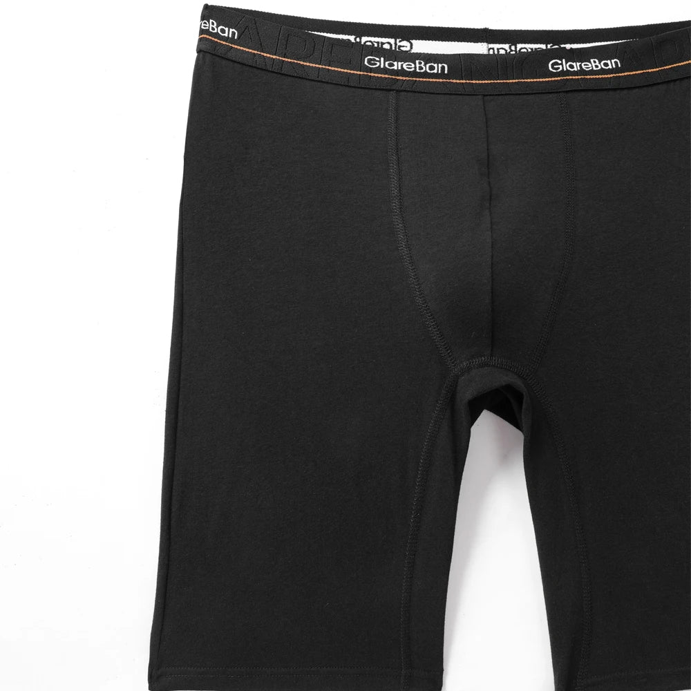 Men's Cotton Stretch Long Boxer Briefs, 4-Pack
