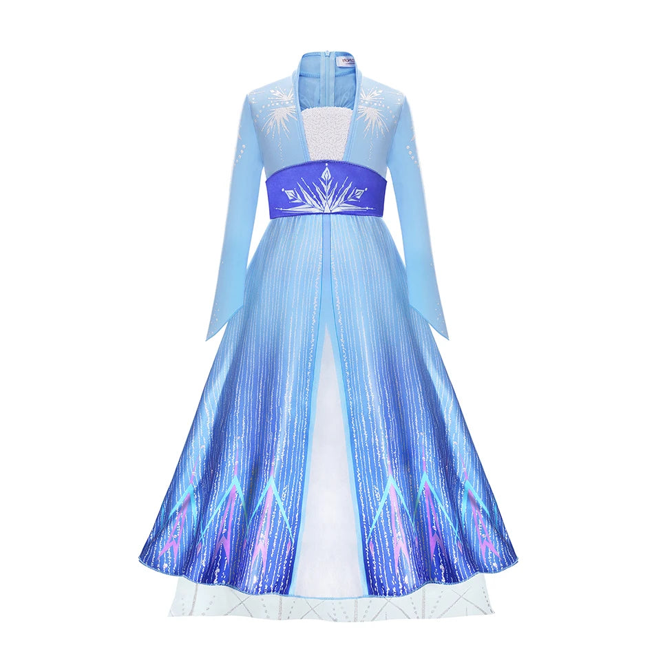 Children Costume Girl Dress Halloween Princess Cosplay Party Rapunzal Anna Elsa Birthday Clothes