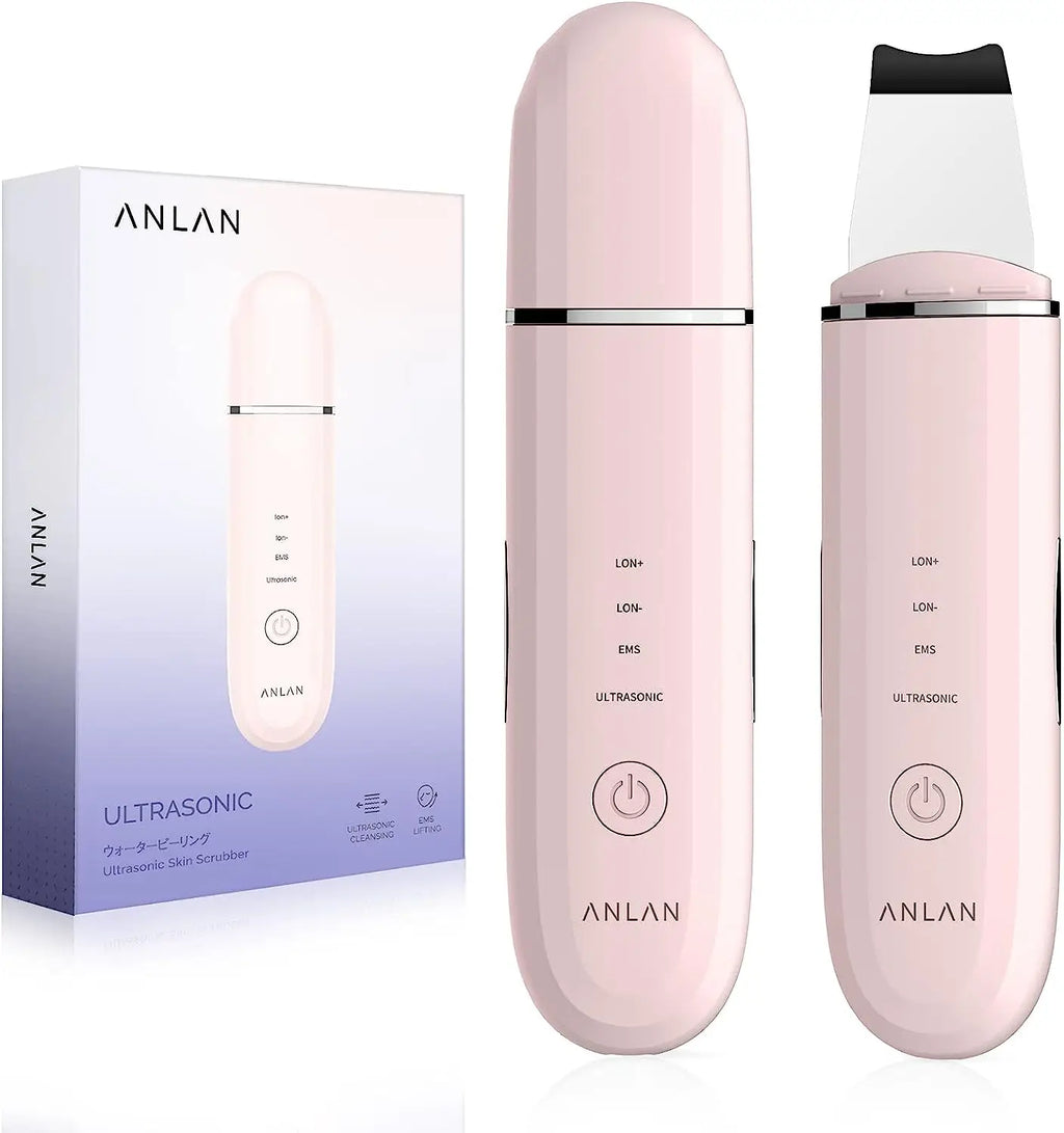 ANLAN Ultrasonic Skin Scrubber – 4-Mode Facial Pore Cleansing Spatula with Microcurrent Lifting